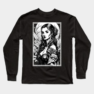 Black and White Mother Nature Framed Long Sleeve T-Shirt